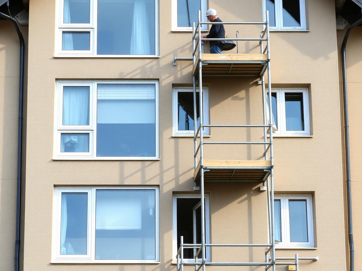 Façade avec nouvelles menuiseries